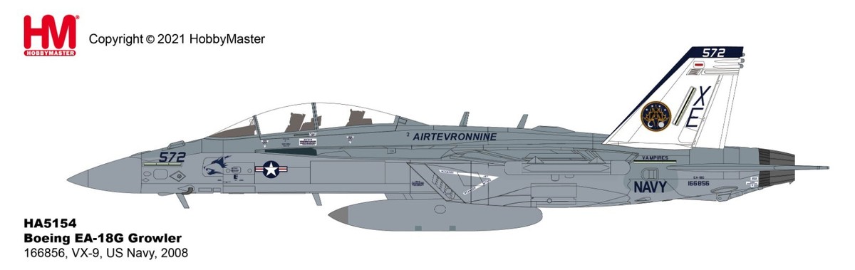 【未使用】 HOBBY MASTER HA5154 EA-18G Growler Hobby Master 1/72 HA5154 Boeing EA-18G Growler USN VX-9