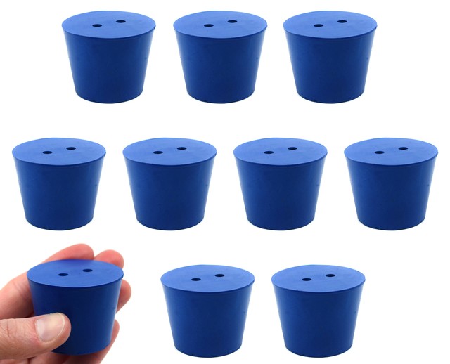 Neoprene Stopper 1 Hole Blue 35mm Bottom 45mm Top 36mm Length 10 Pack EBay