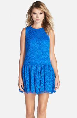 sachin and babi light blue dress Cece Tiered V Neck Babydoll Dress