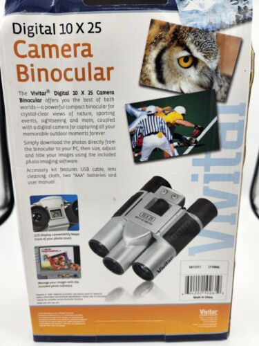 Vivitar 1611211 Digital Camera Binoculars 10x25 - LCD Screen, NIB, Vintage 2008 - Picture 3 of 4