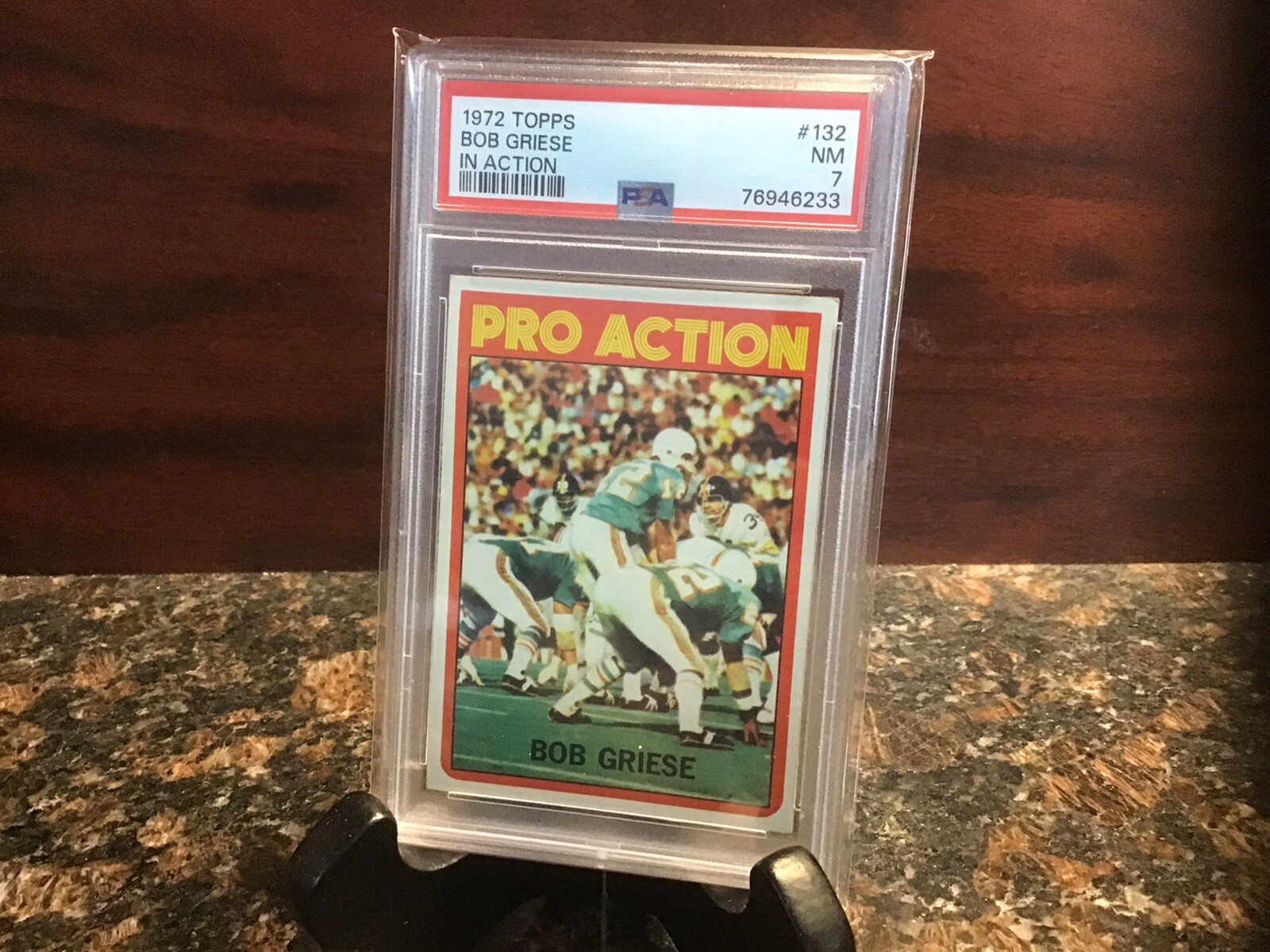 1972 Topps #132 Bob Griese In Pro Action PSA 7 NFL Miami Dolphins HOF