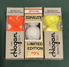 AMF Ben Hogan Apex S 90 Golf Balls W/Spalding Top Flight 0 s New Lot Of 3.