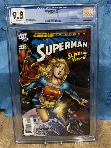 Superman #223 Graded Comic Cgc 9.8 New slab DC Comic Books 2006 Supergirl