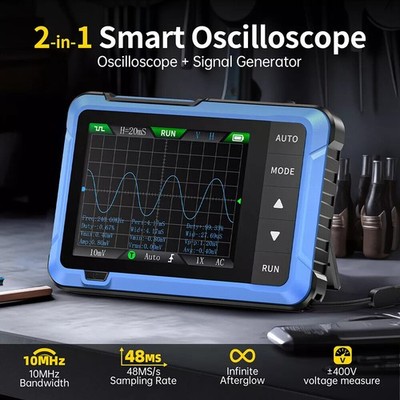 New！！！Osciloscopio digital LCD de mano 2 en 1 Generador de señales FNIRSI DSO510