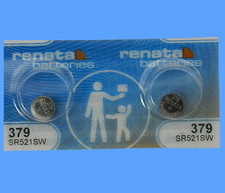 RENATA 379 SR521SW Watch Battery Exp. 2028 - 2Pcs