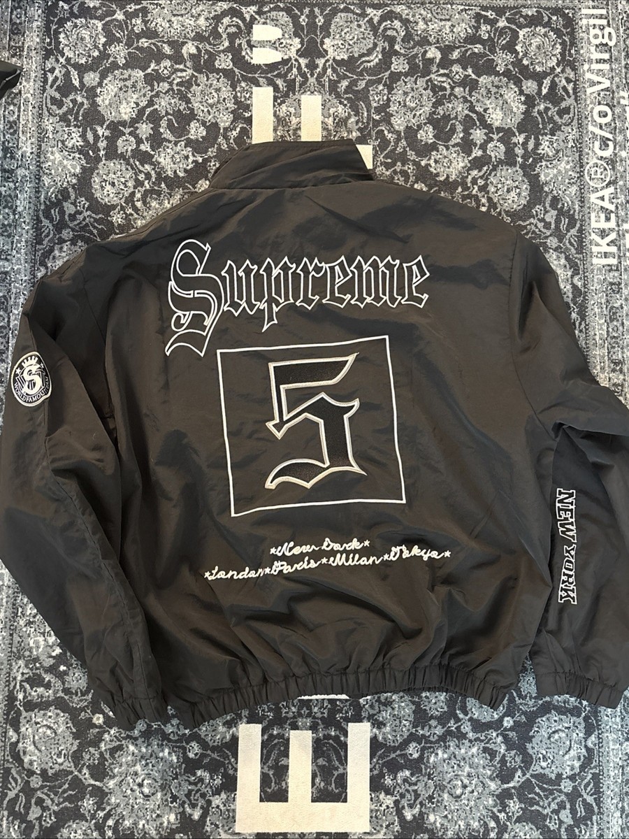 Supreme Old English Track Jacket 'Black' Size Small Preowned | eBay