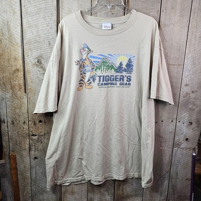 Disney Store Tigger's Camping Gear T-Shirt Adult 2X Beige Winnie The Pooh