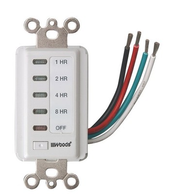Southwire In-Wall 8-Hour Digital Countdown Timer - Automatic Shut-Off Timer -...