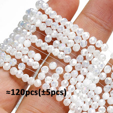 120Pcs/Lot Crystal Glass Rondelle Beads Austria Faceted round Loose Spacer Beads