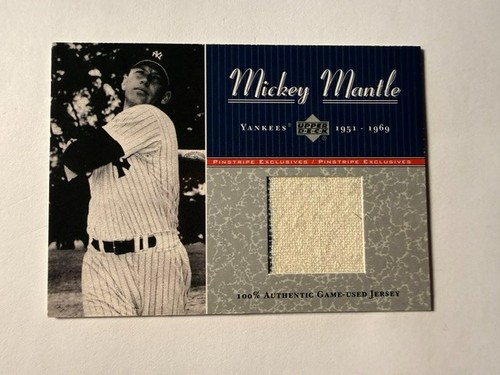 2001 Upper Deck - Pinstripe Exclusives Mickey Mantle Game-Used Jersey Mickey...