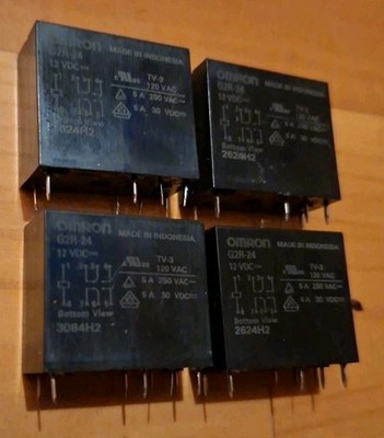 4× New Omron G2R-24 12VDC Relay (J)