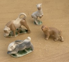 Wade Whimsies First Series,Set 2 , Bull , Lamb , Hare , Dachshund.  1954-58.