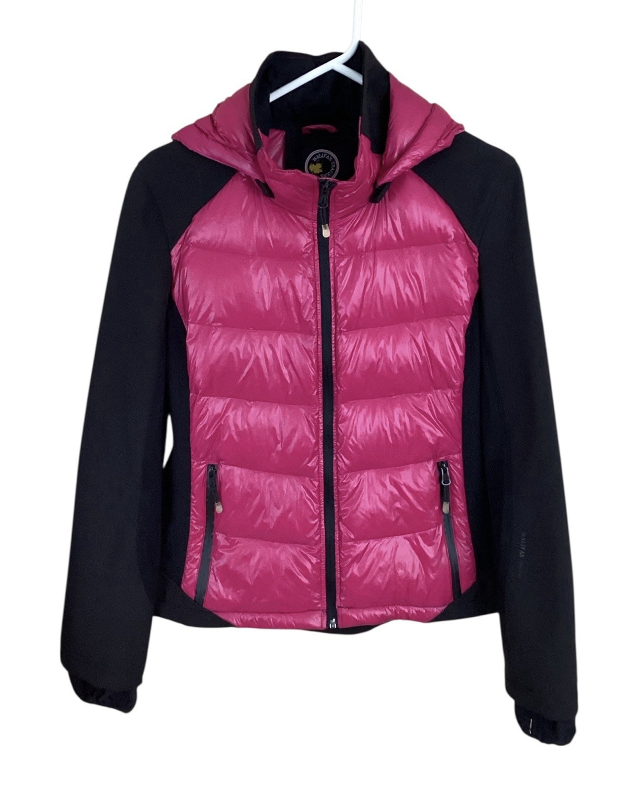Halifax Traders Jacket Size Large Pink Black Down… - image 1