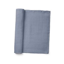 Muslin Swaddle Blanket - 2 Layer Large 47  x 47  Lightweight and Slate