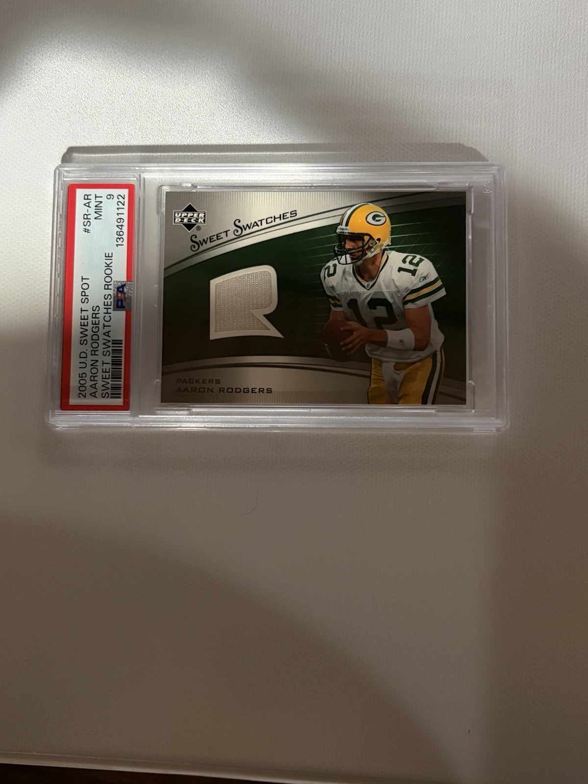 Aaron Rodgers Upper Deck Sweet Spot Sweet Swatches Rookie #SRAR Sweet Swatches Rookie