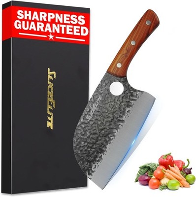 Serbian Chef Knife Vegetable Chopper Meat Cutting Knife Full Tang