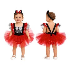 Baby Girls 1st Birthday Kids Rompers Dress Ball Gown Tiered Holiday Wedding Bow
