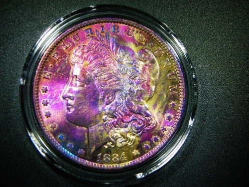 MS. DETAIL KEY 1884-O MORGAN SILVER DOLLAR SCARCE KEY DATE NICELY TONED M-1178