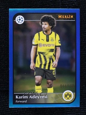 2024 Topps Merlin UEFA Club Competitions Blue Refractor /150 Karim Adeyemi 1bi3