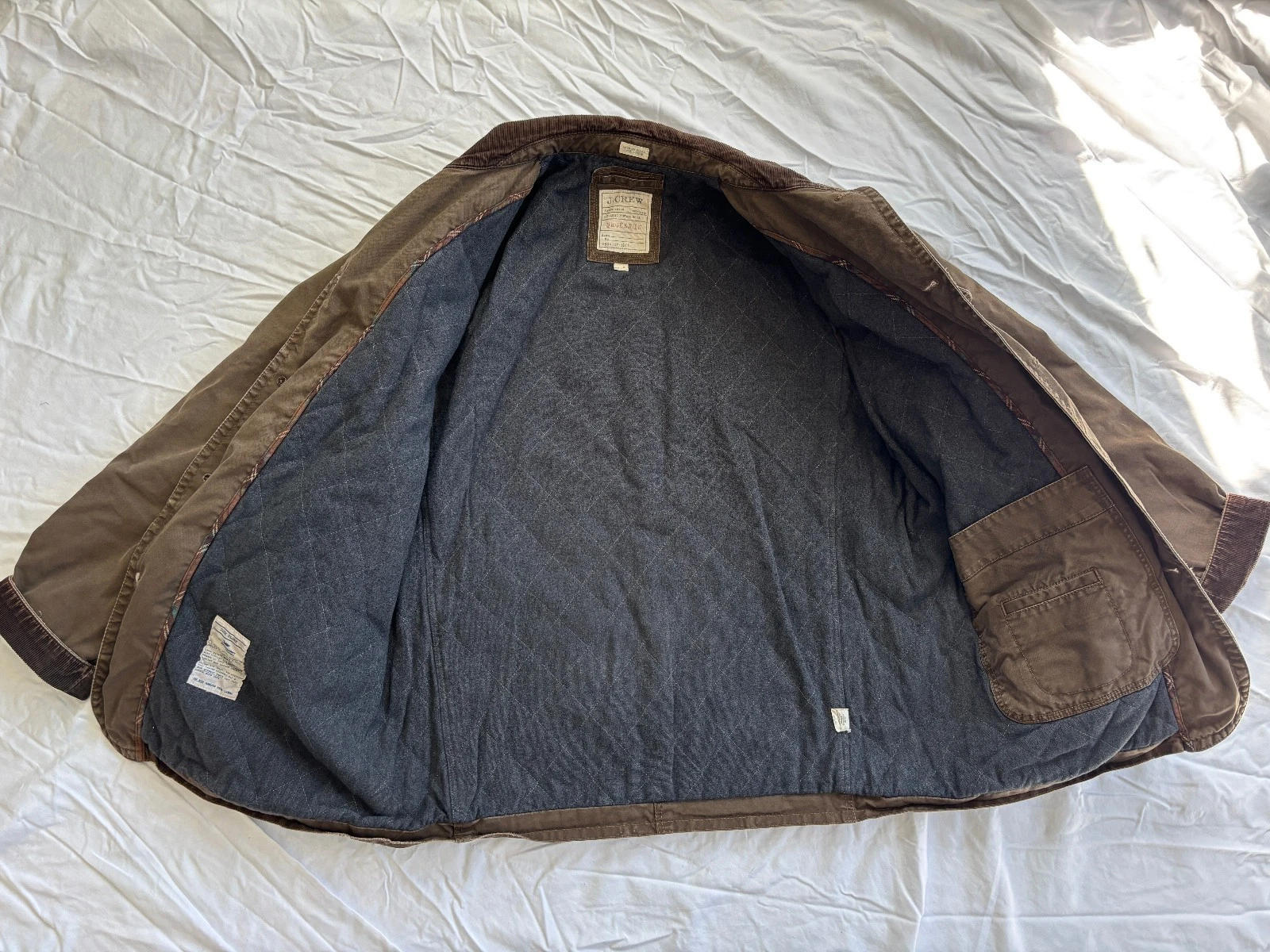 J.Crew "Broken-In" Barn Jacket, Mens Size Medium, Duck Cloth, Brown image 3