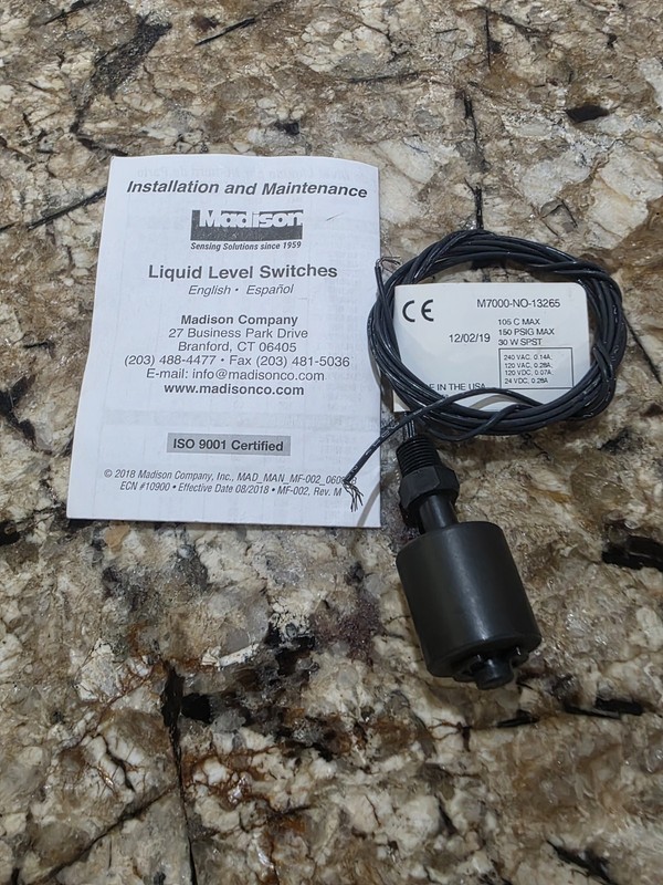 NEW! MADISON LIQUID LEVEL FLOAT SWITCH M7000