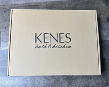 KENES Brushed Gold Two Handle 8 Inch Widespread Bathroom Sink Faucet, High Arc