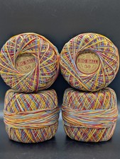 Clarks Big Bal 30 Lot of 4 Crochet Tatting Thread Three Cord Multicolor