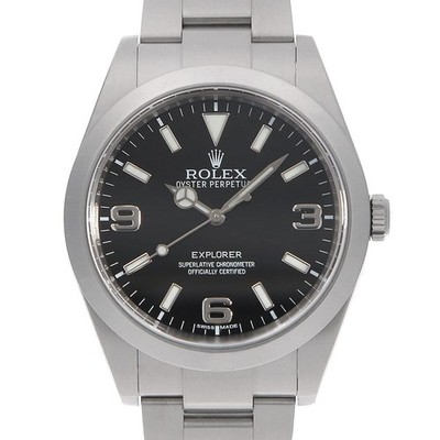 ROLEX Explorer I frühes Modell Blackout 214270 schwarz Zufallszahl gebraucht...