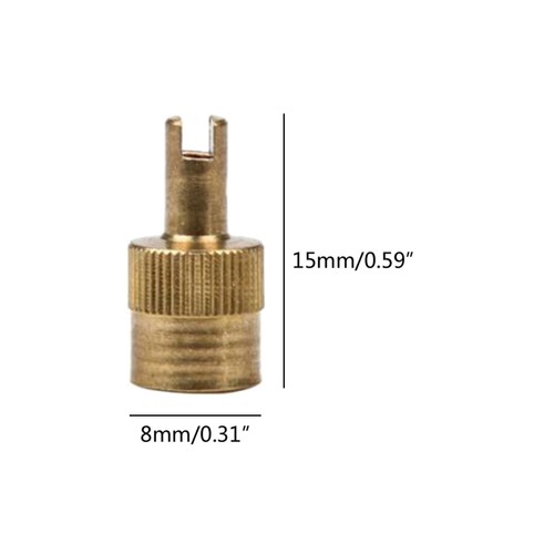 4x Brass Slotted for Head Tire for Valve Stem Caps with Core Remover Tool Motorc - Picture 8 of 10