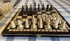 STUPENDA SCACCHIERA, SCACCHI E DAMA IN LEGNO -NUOVA!