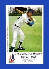 1982 Columbus Clippers Set-Break # 19 Don Mattingly NM-MT OR BETTER *GMCARDS*