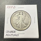 1917-D U.S. Liberty Walking Half Dollar 50c - .9 / Obverse Mintmark -No Reserve!