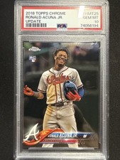2018 Topps Chrome Update Ronald Acuna Jr. #HMT25 RC Atlanta Braves PSA 10