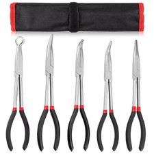 Extra Long Needle Nose Pliers Set Bent Nose Pliers 5Pcs 11 Inch Pliers Set