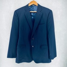 Ermenegildo Zegna Blazer Mens 40R Blue Silk Wool Suit Jacket Tailored Italy