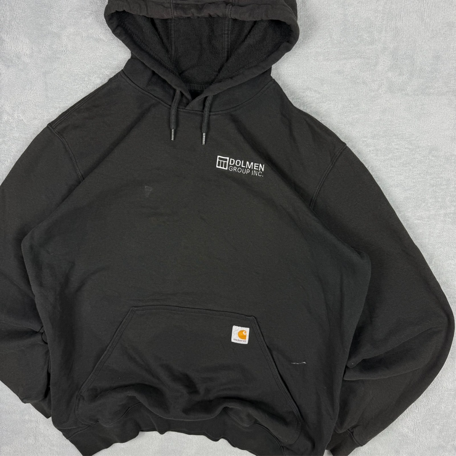 VTG Carhartt 2000's Y2K Black Heavyweight Large Tall (Loose Fit) Pullover Hoodie image 4