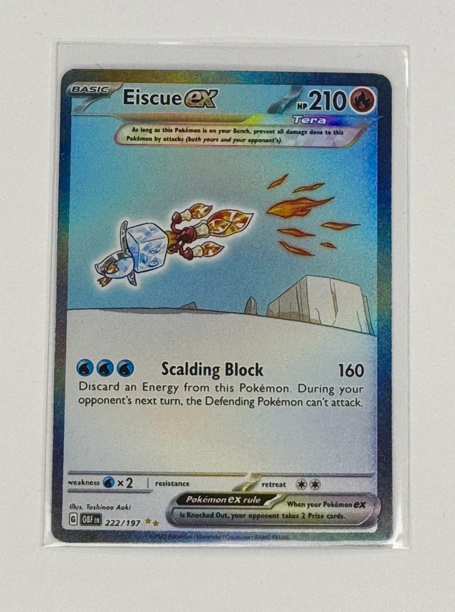 25+ Eiscue Ex 222/197 SV03: Obsidian Flames for sale | Updated Oct