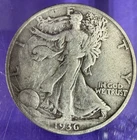 1936 D Walking Liberty Half Dollar United States Silver Coin