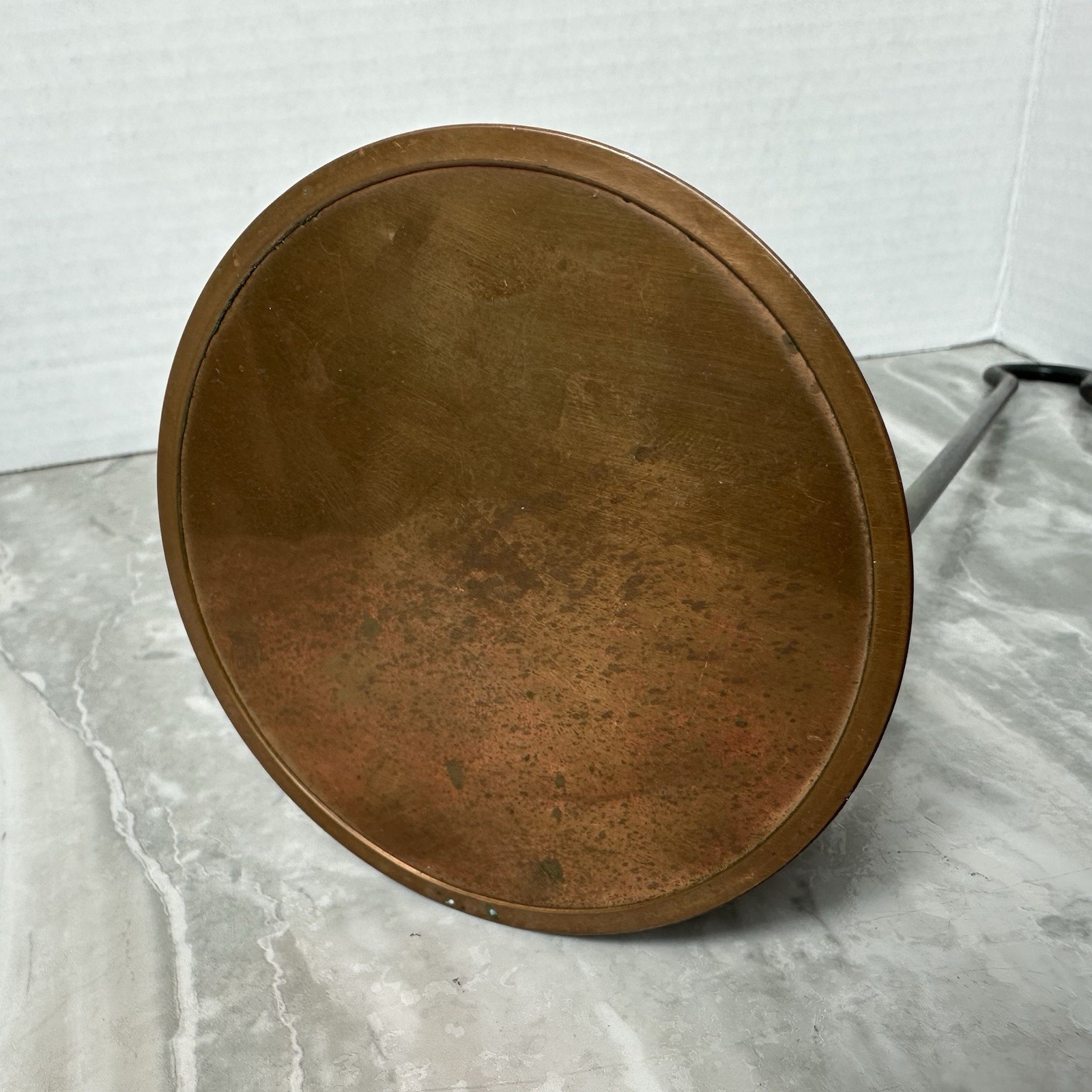 Vintage English Copper Cider Ladle Dipper with Metal Handle Farmhouse Decor