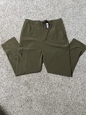 NWT Banana Republic Women's Airstretch Taper Pants High Rise Olive Green Sz S