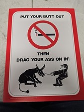 1987 Unique No Smoking Sign