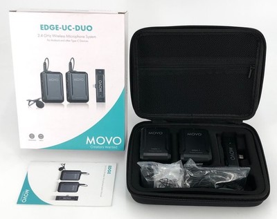 Movo EDGE-UC-DUO Wireless Lavalier Microphone for USB Type C Smartphones