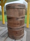 Antique 19th Century Geo. Meldrum & Co. Old Gov't Brand Coffee Shipping Barrel  — photo 1