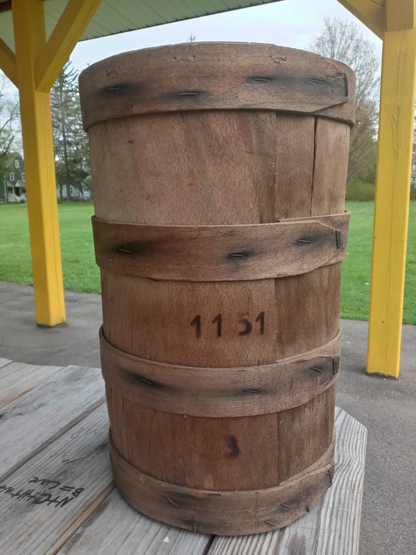 Antique 19th Century Geo. Meldrum & Co. Old Gov't Brand Coffee Shipping Barrel 