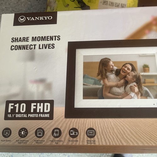 VANKYO WiFi Digital Photo Frame, 10.1 inch Touch Screen, Smart HD New In Box