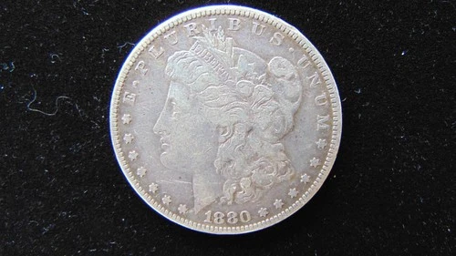 1880 P Morgan Silver Dollar $1 Choice VF Nice Coin #12
