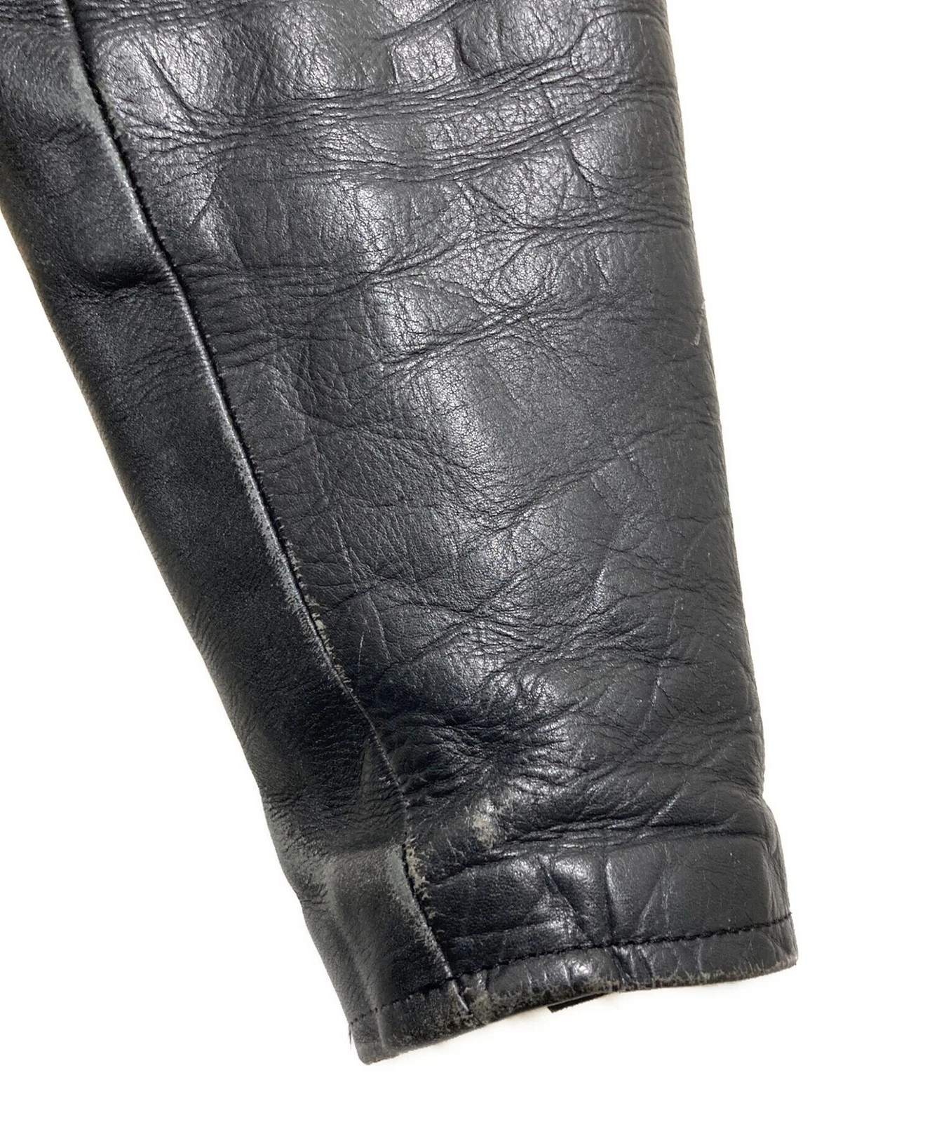 Single Riders Leather Jacket Men's Size XL Black - product detail image 5