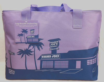 Trader Joe s Lavender Insulated Large Tote Cooler Bag Reusable New 8 Gallon 2026