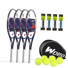 Tennis Rackets for Adults 27 Inch Tennis Racquets Set Included Tennis 4 pack