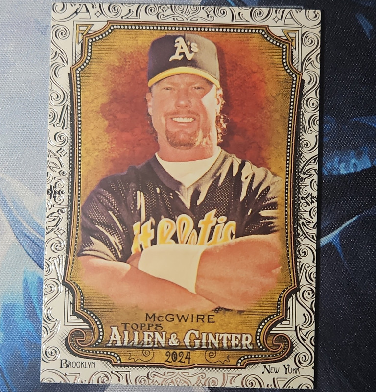 Topps 2024 Allen & Ginter Mark McGwire #225 Oakland Athletics Foil Filigree